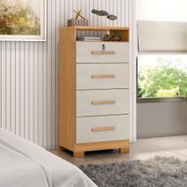 Cômoda Com Chave 4 Gavetas Primordial Max Zanzini Madeira Off