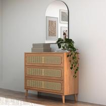 Cômoda com Espelho 3 Gavetas 105cm MDF Dalla Costa Casa Lar