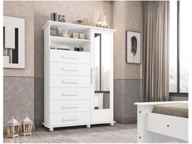 Cômoda com Espelho 6 Gavetas 1 Porta Móveis Lanza Atenas