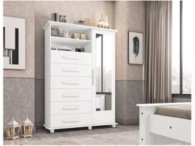 Cômoda com Espelho 6 Gavetas 1 Porta Móveis Lanza Atenas