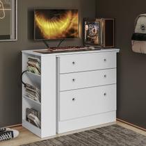 Cômoda Com Mesa Giratória Gamer Para Escritório MDF