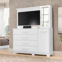 Cômoda Com Painel 4 Gaveta 2 Porta Espelho Ilhabela Albatroz Cômoda Com Painel 4 Gaveta 2 Porta Espelho Ilhabela Albatroz
