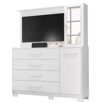 Cômoda Com Painel 4 Gaveta 2 Porta Espelho Ilhabela Albatroz Cômoda Com Painel 4 Gaveta 2 Porta Espelho Ilhabela Albatroz