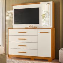 Cômoda com Painel para TV de até 43 Ilhabela - Carvalho/Off White Cômoda com Painel para TV de até 43 Ilhabela - Carvalho/Off White