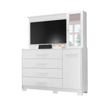 Cômoda com Painel para TV Ilhabela 2 PT 4 GV Branca Cômoda com Painel para TV Ilhabela 2 PT 4 GV Branca