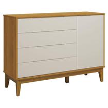 Cômoda com Porta Classic Elfe Areia Acetinado Savana Amadeirado - Reller