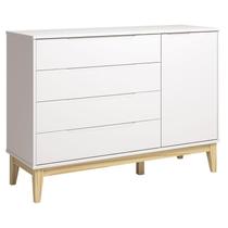 Cômoda com Porta Classic Elfe Branco Acetinado Natural - Reller