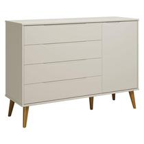 Cômoda com Porta Retrô Elfe Areia Acetinado Amadeirado - Reller Cômoda com Porta Retrô Elfe Areia Acetinado Amadeirado - Reller