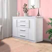 Cômoda Com Sapateira 4 Gavetas 2 Portas Elegance 2088 Branco Batrol