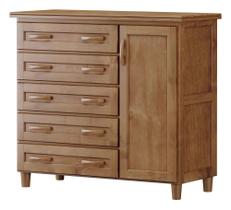 Cômoda com Sapateira 5 Gavetas e 1 Porta Madeira Maciça