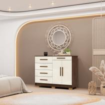 Cômoda com Sapateira 5 Gavetas e 2 Portas Cannes Cômoda com Sapateira 5 Gavetas e 2 Portas Cannes