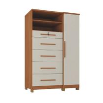 Cômoda com Sapateira e Cabideiro Multiuso 5 Gavetas 1 Porta Imperial Zanzini Cômoda com Sapateira e Cabideiro Multiuso 5 Gavetas 1 Porta Imperial Zanzini
