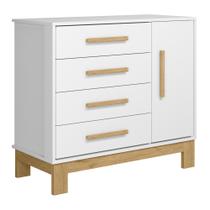 Cômoda Com Sapateira Infantil Q Encanto Slim Branco - Qmovi