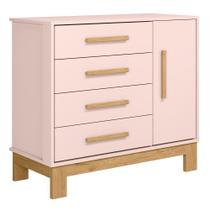 Cômoda Com Sapateira Infantil Q Encanto Slim Rosa - Qmovi Cômoda Com Sapateira Infantil Q Encanto Slim Rosa - Qmovi