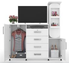 Cômoda Copacabana Branco Brilho - Lukaliam Móveis Cômoda Copacabana Branco Brilho - Lukaliam Móveis