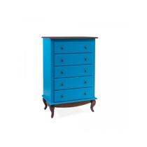 Comoda Country Clean 5 Gavetas 79cm Sem Dvd - Tommy Design