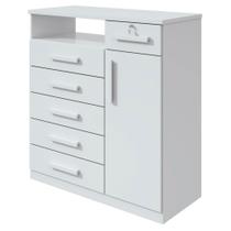 Cômoda da Vinci 6 Gavetas e 1 Porta Lopas