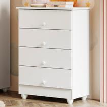 Cômoda de Bebê 100% MDF 4 Gavetas Soft Life