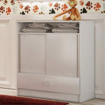 Cômoda de Bebê 2 Portas de Correr 1 Gaveta Branco Cômoda de Bebê 2 Portas de Correr 1 Gaveta Branco