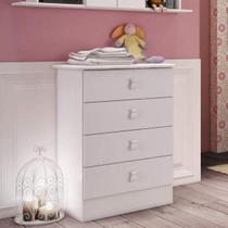 Cômoda de Bebê 4 Gavetas 1320 Baby Móveis Percasa Branco Cômoda de Bebê 4 Gavetas 1320 Baby Móveis Percasa Branco