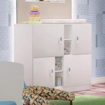 Cômoda de Bebê 4 Portas Móveis Percasa Branco
