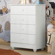Cômoda de Bebê Soft Life 4 Gavetas Branco - Tigus