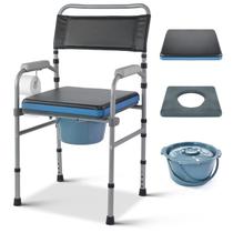 Cômoda de cabeceira Medwarm dobrável com altura ajustável 300 libras Cômoda de cabeceira Medwarm dobrável com altura ajustável 300 libras