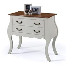 Cômoda de Madeira com 2 Gavetas Bombê Antique - M51007
