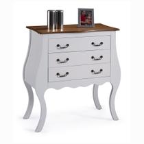 Cômoda de Madeira com 3 Gavetas Bombê Antique - 1023