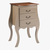 Cômoda de Madeira com 3 Gavetas Bombê Antique - 1024