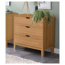 Cômoda de Madeira com 3 Gavetas Coleção Docstock Cômoda de Madeira com 3 Gavetas Coleção Docstock