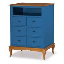 Cômoda de Madeira com 6 Gavetas e Nicho Antique - 1065