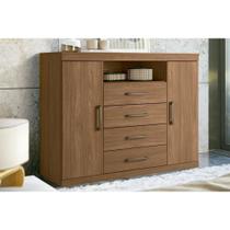 Cômoda de Quarto 2 Portas e 4 Gavetas Master Jatoba - Santos Andirá