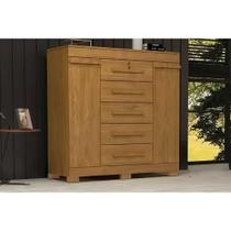 Cômoda de Quarto 2 Portas e 5 Gavetas Diana Cinamomo - ACP