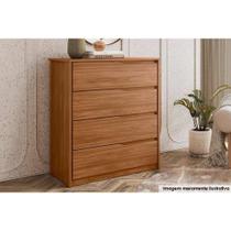 Cômoda de Quarto Atria c/ 4 Gavetas Nogueira - Demóbile