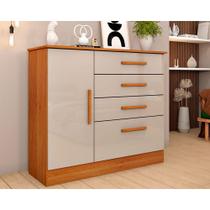 Cômoda de Quarto Chicago c/ 1 Porta e 4 Gavetas Cinamomo/Off White - Tcil Móveis Cômoda de Quarto Chicago c/ 1 Porta e 4 Gavetas Cinamomo/Off White - Tcil Móveis