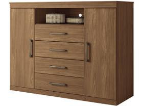 Cômoda de Quarto Master c/ 2 Portas 1 Nicho e 4 Gavetas Jatoba - Santos Andirá Cômoda de Quarto Master c/ 2 Portas 1 Nicho e 4 Gavetas Jatoba - Santos Andirá