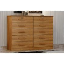 Cômoda de Quarto Milão/Deca c/ 10 Gavetas Cumaru 23 - Novo Horizonte