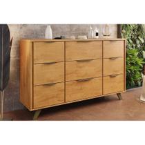 Cômoda de Quarto Olimpia 9 Gavetas c/ Pés Peroba - Europa Cômoda de Quarto Olimpia 9 Gavetas c/ Pés Peroba - Europa