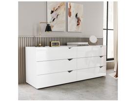 Cômoda de Quarto Porto c/ 6 Gavetas Branco - Politorno