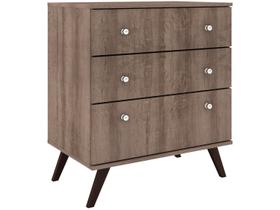Cômoda de Quarto RT 3018 c/ 3 Gavetas Rustico - Movelbento Cômoda de Quarto RT 3018 c/ 3 Gavetas Rustico - Movelbento