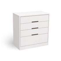 Cômoda de Quarto S824 c/ 4 Gavetas Branco - Kappesberg