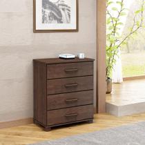 Cômoda Decorativa Madeira Maciça Naipe 4 Gavetas Café - G74 - Gran Belo
