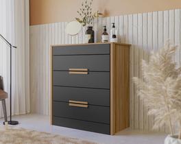 Cômoda Dhara Freijó Cinza Moval Cômoda Dhara Freijó Cinza Moval