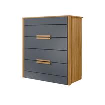 Comoda Dhara Quarto 4 Portas Freijo com Off White - Moval Comoda Dhara Quarto 4 Portas Freijo com Off White - Moval