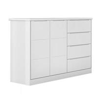 Cômoda Diamante 4 Gavetas e 2 Portas Branco - FbABY