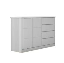 Cômoda Diamante 4 Gavetas e 2 Portas Cinza - FbABY Cômoda Diamante 4 Gavetas e 2 Portas Cinza - FbABY