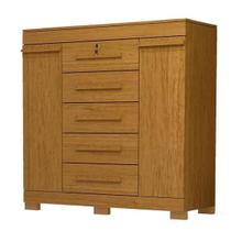 Cômoda Diana com 05 Gavetas e 02 Porta ACP - Cinamomo Cômoda Diana com 05 Gavetas e 02 Porta ACP - Cinamomo
