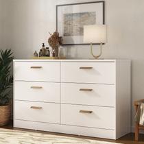 Cômoda Divino 6 Gavetas 100% Mdf Moderno