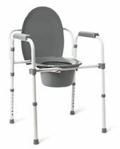 Cômoda dobrável Medline cinza escuro com assento alongado 350 libras Cômoda dobrável Medline cinza escuro com assento alongado 350 libras